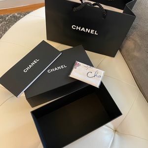 CHANEL Extra small Shopping bag and box and  etc